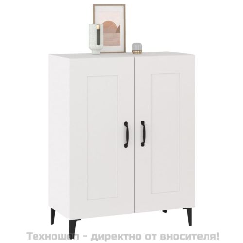 Сайдборд, бял, 69,5x34x90 см, инженерно дърво