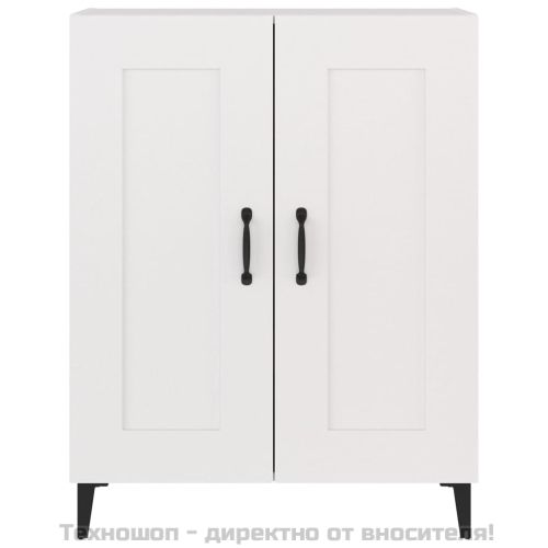 Сайдборд, бял, 69,5x34x90 см, инженерно дърво