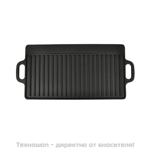Чугунени плочи за печене с две лица, 38x23 см - 2 бр