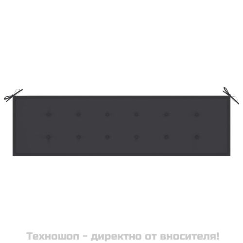 Възглавница за градинска пейка антрацит 180x50x3см оксфорд плат