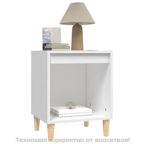 Нощни шкафчета, 2 бр, бели, 40x35x50 см