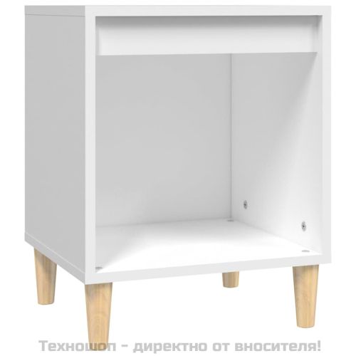 Нощни шкафчета, 2 бр, бели, 40x35x50 см