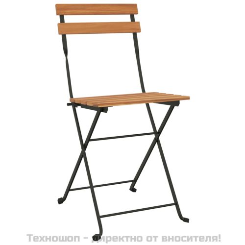 Сгъваем бистро комплект от 5 части, акация масив и стомана