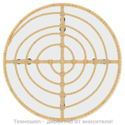 Градински трапезен комплект, 3 части, полиратан