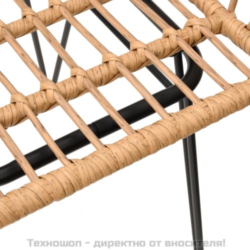 Градински трапезен комплект, 3 части, полиратан