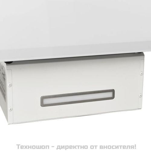Стенен абсорбатор, 60 см, стомана и закалено стъкло, бял