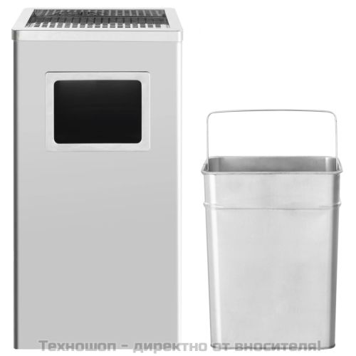 Хотелски кош-пепелник, 45 л, неръждаема стомана