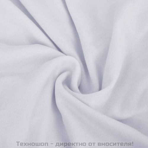 Разтеглив калъф за 3-местен диван, бял, полиестерно жарсе