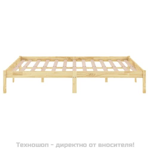 Рамка за легло, дърво масив, 135x190 cм, Double