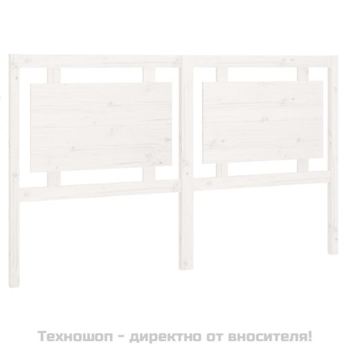 Горна табла за легло, бяла, 165,5x4x100 см, бор масив
