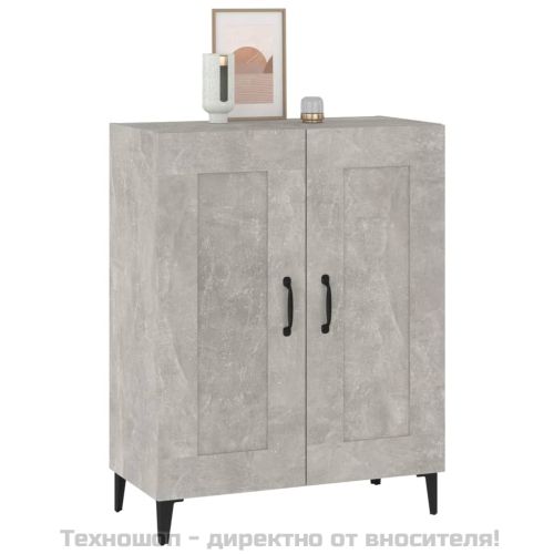 Сайдборд, бетонно сив, 69,5x34x90 см, инженерно дърво