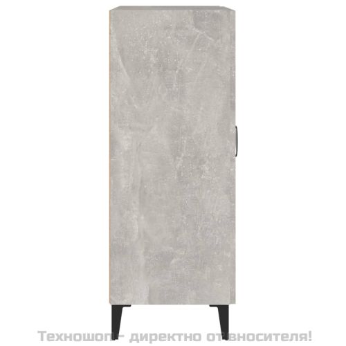 Сайдборд, бетонно сив, 69,5x34x90 см, инженерно дърво
