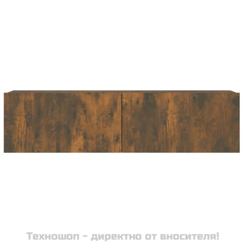 ТB стенен шкаф, опушен дъб, 120x30x30 см, инженерно дърво