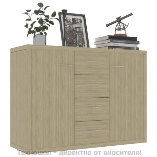 Бюфет, дъб сонома, 88x30x65 см, инженерно дърво