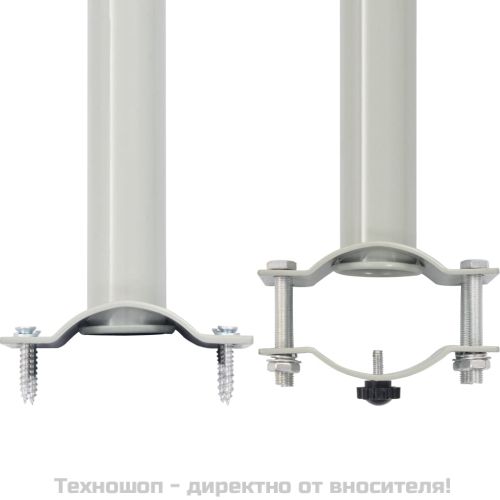 Прибираща се странична тента, 100х300 см, сива