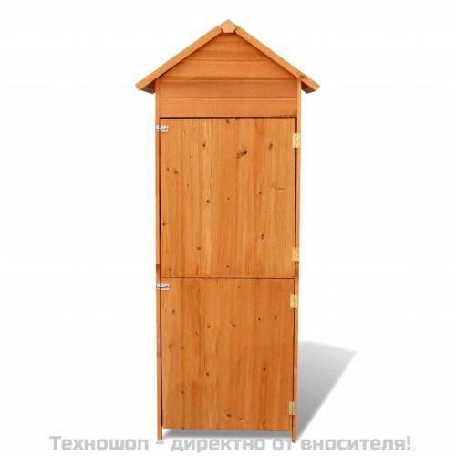 Градински шкаф за съхранение, кафяв, 42,5x64x190 см