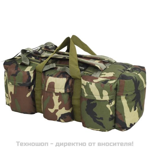 3-в-1 пътнически сак тип военен, 45 л, камуфлажен