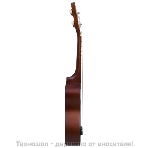 Комплект сопрано укулеле с калъф за деца естествен 21"