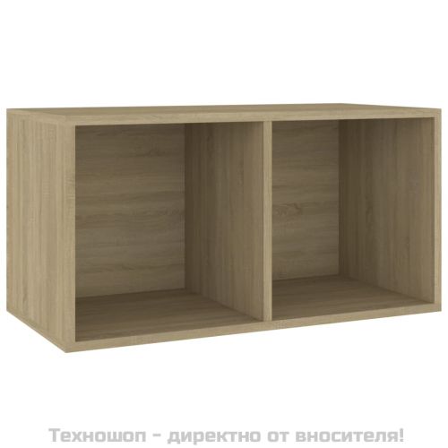 Шкаф за винилови плочи сонома дъб 71x34x36 см инженерно дърво