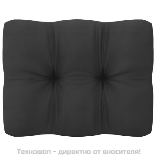 Градински комплект с възглавници, 2 части, борово дърво масив