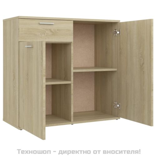 Бюфет, дъб сонома, 80x36x75 см, инженерно дърво