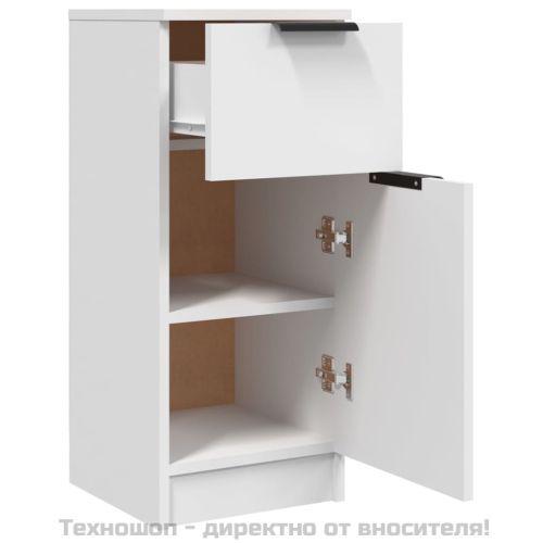 Сайдборди, 2 бр, бели, 30x30x70 см, инженерно дърво