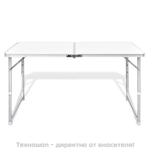 Сгъваема къмпинг маса с регулируема височина алуминий 120x60 см