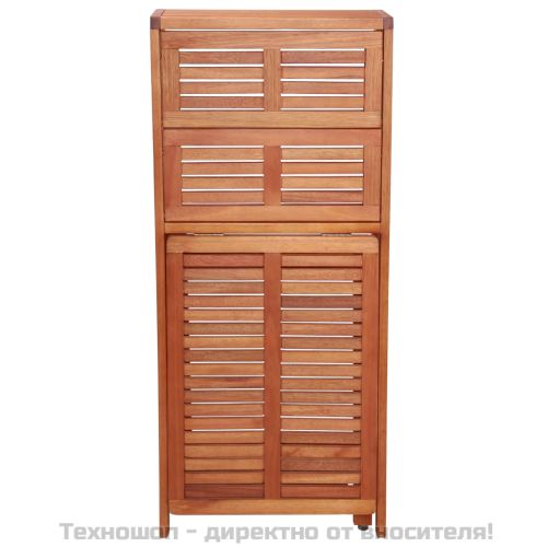 Сгъваем бистро комплект от 3 части, масивно акациево дърво