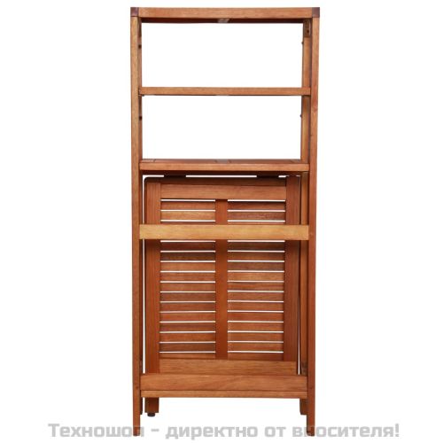 Сгъваем бистро комплект от 3 части, масивно акациево дърво