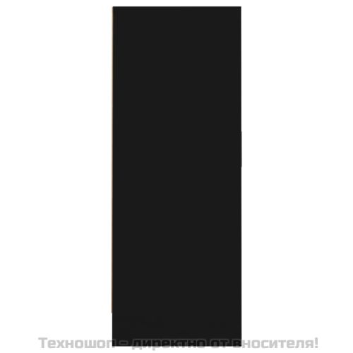 Шкаф за обувки, черен, 60x35x92 см, инженерно дърво