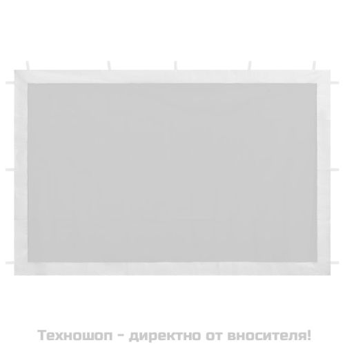 Странични стени за парти палатки 2 бр бяла и черна мрежа