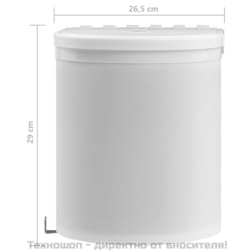 Кухненски вграден кош, пластмаса, 12 л
