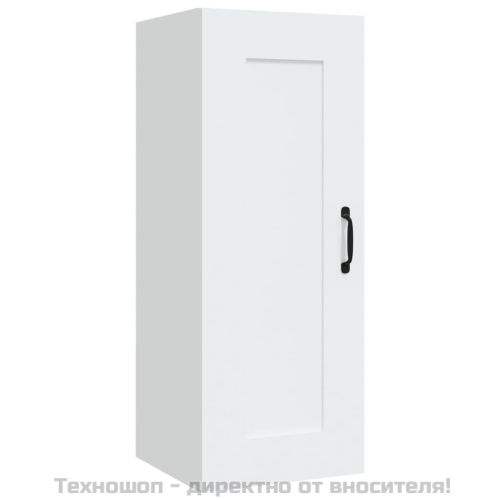 Окачен шкаф, бял, 35x34x90 см, инженерно дърво