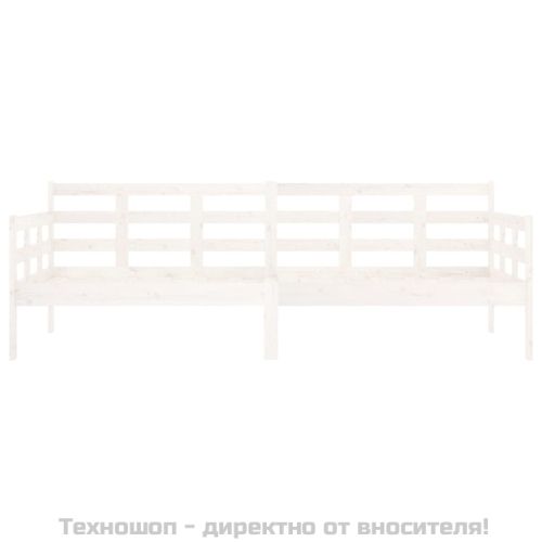Дневно легло, бяло, борово дърво масив, 80x200 см