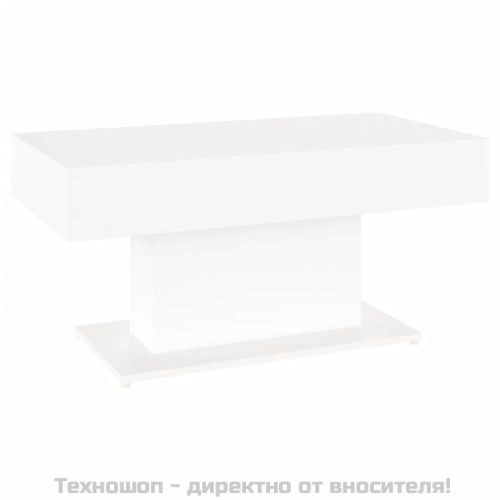 Маса за кафе, бяла, 96x50x45 см, инженерно дърво