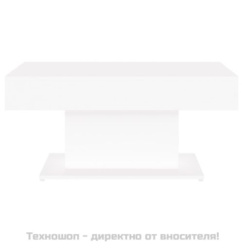 Маса за кафе, бяла, 96x50x45 см, инженерно дърво