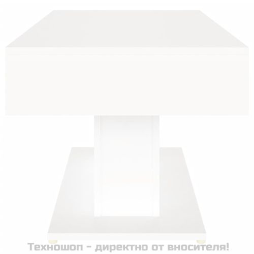 Маса за кафе, бяла, 96x50x45 см, инженерно дърво