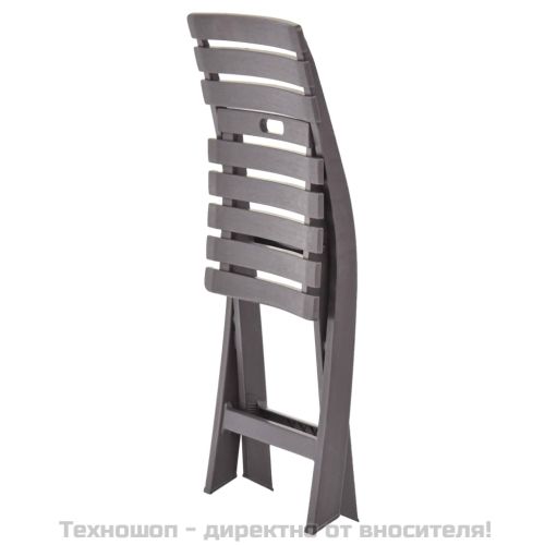 Сгъваеми градински столове, 2 бр, пластмаса, мока