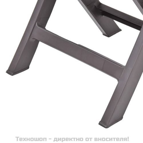 Сгъваеми градински столове, 2 бр, пластмаса, мока