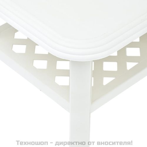 Маса за кафе, бяла, 90x60x46 см, пластмаса