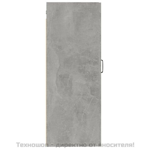 Висящ шкаф, бетонно сив, 35x34x90 см, инженерно дърво