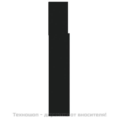 Табла за легло тип шкаф, черна, 120x19x103,5 см