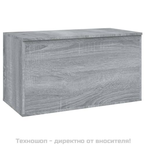 Сандък за съхранение сив сонома 84x42x46 см инженерна дървесина