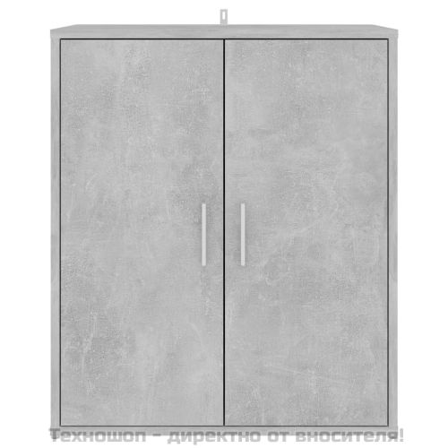 Шкаф за обувки, бетонно сив, 60x35x70 см, инженерно дърво