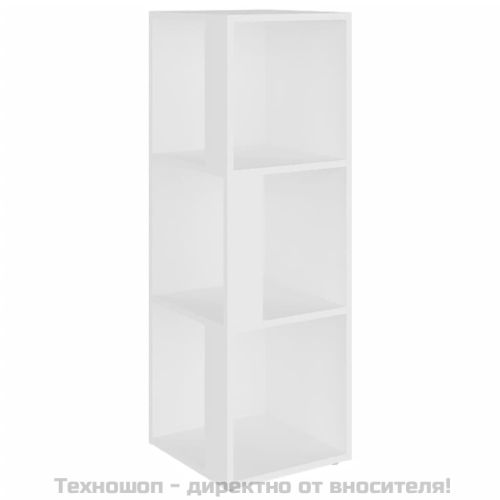 Ъглов шкаф, бял, 33x33x100 см, инженерно дърво