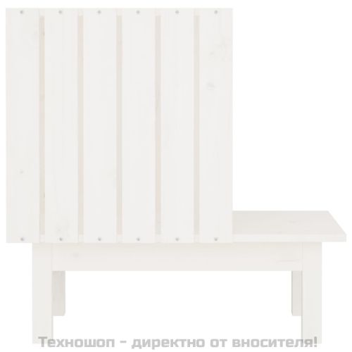 Котешка къща, бяло , 60x36x60 см, масивно дърво бор