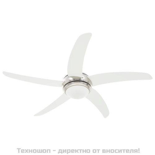 Декоративен вентилатор за таван с осветление, 128 см, бял