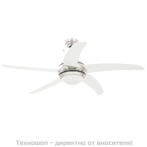 Декоративен вентилатор за таван с осветление, 128 см, бял