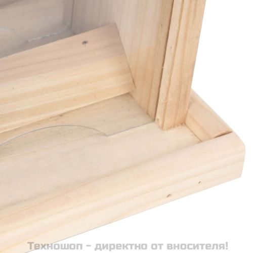 Хранилки за птици, 4 бр, чамово дърво