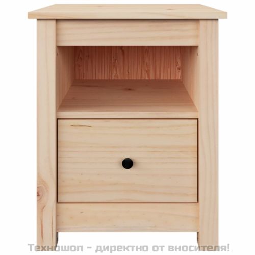 Нощно шкафче, 40x35x49 см, борово дърво масив